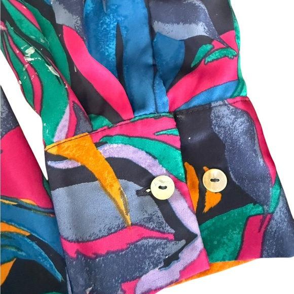 Haver + Blair Button Down Blouse Multicolor M - Picture 4 of 7